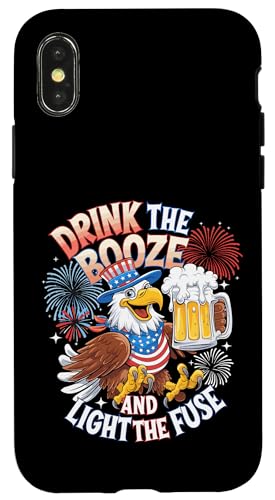 Hülle für iPhone X/XS Patriotischer Adler Trink den Alkohol und zünde die von Mrpotts73 4. Juli