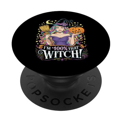 Ich bin zu 100 % diese Hexe. Lustige Halloween-Hexe PopSockets Klebender PopGrip von Mrpotts73 Halloween-Kostüm