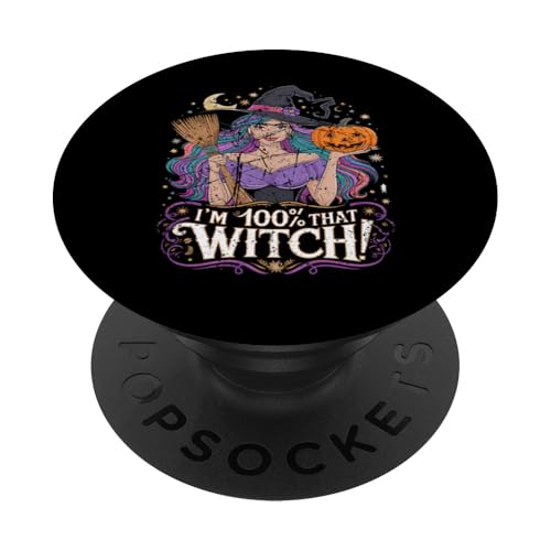 Ich bin zu 100 % diese Hexe. Lustige Halloween-Hexe PopSockets Klebender PopGrip von Mrpotts73 Halloween-Kostüm