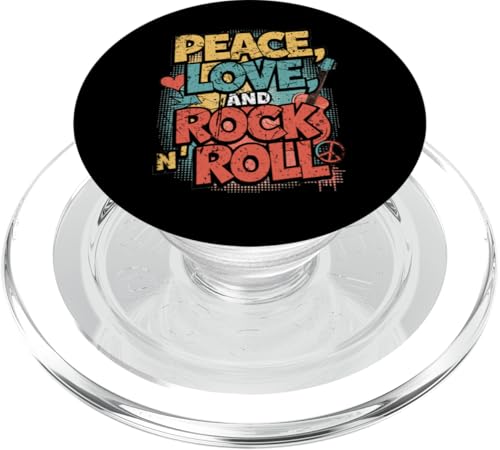 Von Frieden, Liebe und Rock 'n' Roll Retro-Musik inspirierte PopSockets PopGrip für MagSafe von Mrpotts73 Musik