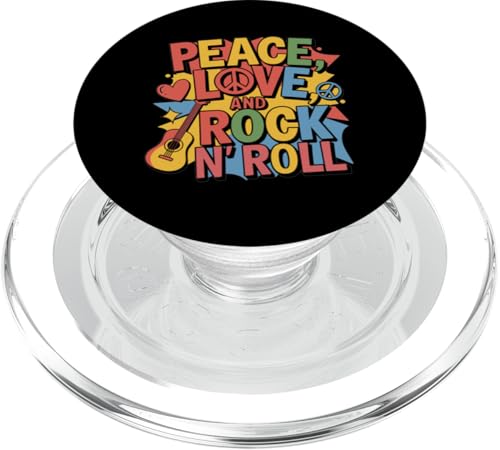 Von Frieden, Liebe und Rock 'n' Roll Retro-Musik inspirierte PopSockets PopGrip für MagSafe von Mrpotts73 Musik