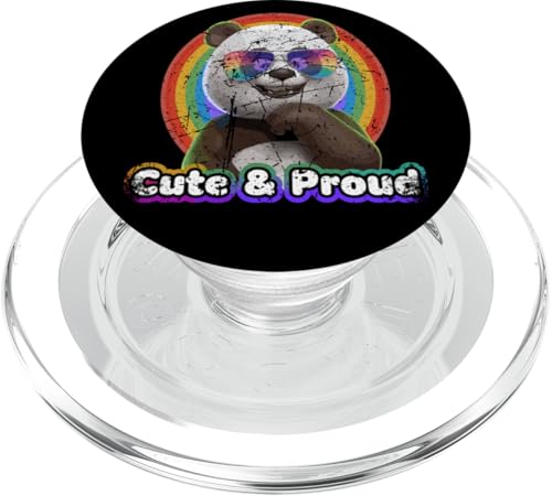 Niedlicher und stolzer Regenbogen-Panda-Pride-Monat PopSockets PopGrip für MagSafe von Mrpotts73 Pride-Monat