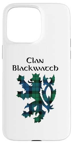 Hülle für iPhone 15 Pro Max Clan Blackwatch Tartan schottischer Familienname Scotland von Mrpotts73 Schottischer Löwe