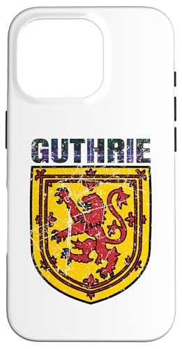 Hülle für iPhone 16 Pro Clan Guthrie Tartan Schottischer Familienname Scotland Pride von Mrpotts73 Schottischer Löwe