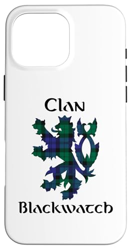 Hülle für iPhone 16 Pro Max Clan Blackwatch Tartan schottischer Familienname Scotland von Mrpotts73 Schottischer Löwe