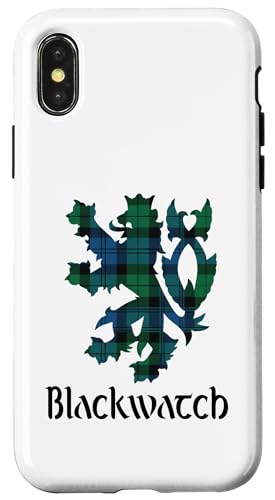 Hülle für iPhone X/XS Clan Blackwatch Tartan schottischer Familienname Scotland von Mrpotts73 Schottischer Löwe