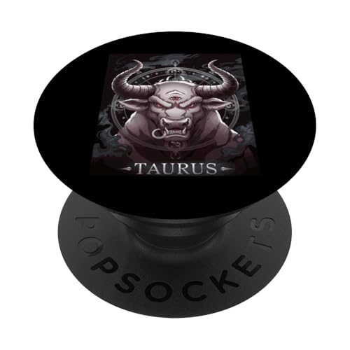 Mystisches Sternzeichen Feuriger Stier Stier PopSockets Klebender PopGrip von Mrpotts73 Sternzeichen