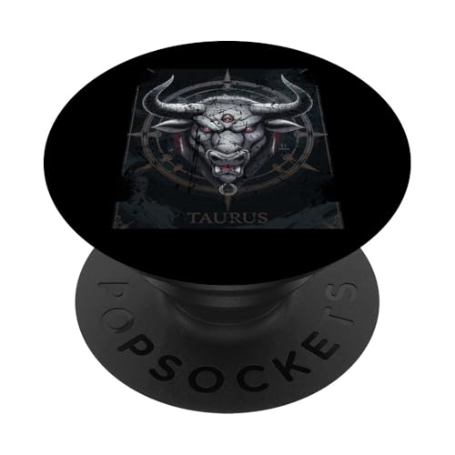 Mystisches Sternzeichen Feuriger Stier Stier PopSockets Klebender PopGrip von Mrpotts73 Sternzeichen