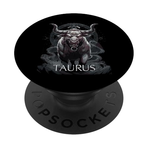 Mystisches Sternzeichen Feuriger Stier Stier PopSockets Klebender PopGrip von Mrpotts73 Sternzeichen