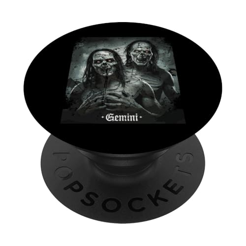 Zombie-Zwillinge-Horror-Sternzeichen-Design PopSockets Klebender PopGrip von Mrpotts73 Sternzeichen