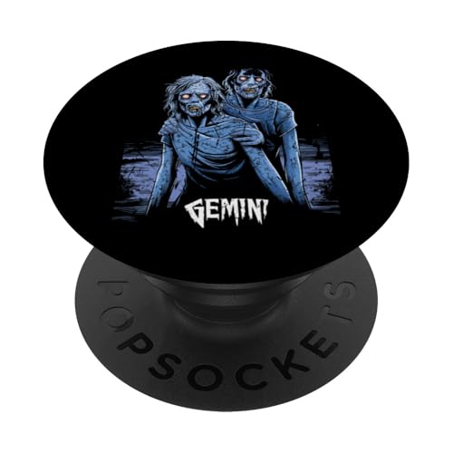 Zombie-Zwillinge-Horror-Sternzeichen-Design PopSockets Klebender PopGrip von Mrpotts73 Sternzeichen