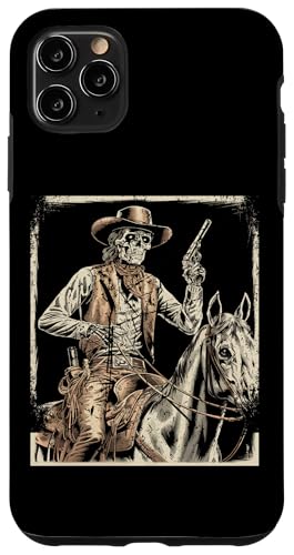 Hülle für iPhone 11 Pro Max Gesetzloser Wildwest-Skelett-Cowboy-Revolverheld von Mrpotts73 Western