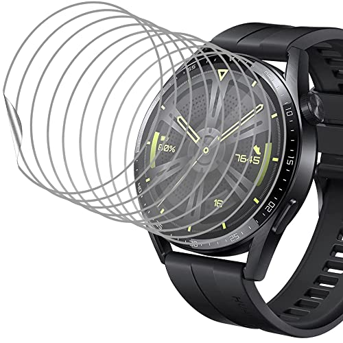 Msm-case [10 Stück Schutzfolie kompatibel mit Huawei Watch GT3 46mm, [Flexible Folie] [Freundliche Hülle] Weiche HD Clear TPU-Folie, Kratzfest von Msm-case