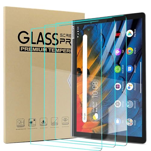 Msm-case [3er-Pack] Kompatibel mit Lenovo Yoga Smart Tab 10,1 Zoll 2019 Tablet – gehärtetes Glas Displayschutzfolie – [3D abgerundete Kanten] [9H Härte] [kristallklar] [kratzfest], klar von Msm-case