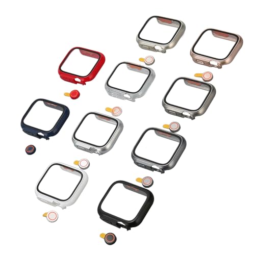 Mtlavishness 10-teiliges Uhrengehäuse aus hartem PC mit Displayschutz aus gehärtetem Glas für die Smartwatch IWatch Series 7, langlebiger Rundumschutz, angenehmes Tragegefühl, Mtlavishness 10-teiliges Uhrengehäuse aus hartem PC mit Displayschutz aus gehärtetem Glas für die Smartwatch IWatch Series 7, langlebiger Rundumschutz, angenehmes Tragegefühl, von Mtlavishness