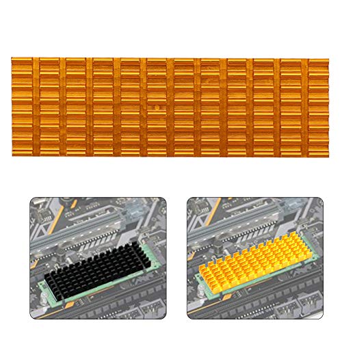 Mtlavishness Pcie. SSD 2280 Kühlkörper Kühler Kühlrippe für Desktop-Laptop-ComputerGold (-2411190016012) von Mtlavishness