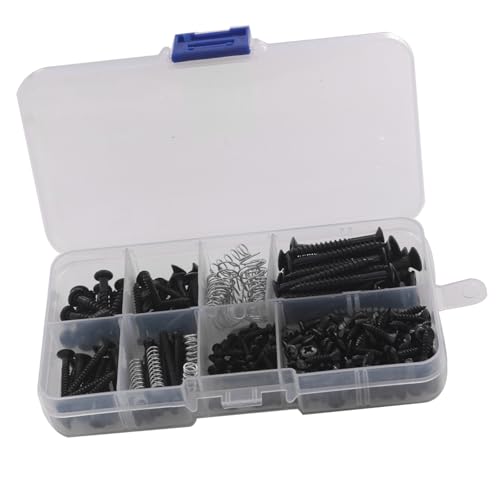 Gitarrenschrauben-Sets, 9 Arten, Sortimentsset mit Federn für Gitarrenbrücke, Tonabnehmer, Stimmgerät, Schalter, Halsplatte Gitarrenschrauben-Sets, 9 Arten, Sortimentsset mit Federn für Gitarrenbrücke, Tonabnehmer, Stimmgerät, Schalter, Halsplatte von Mtucegi