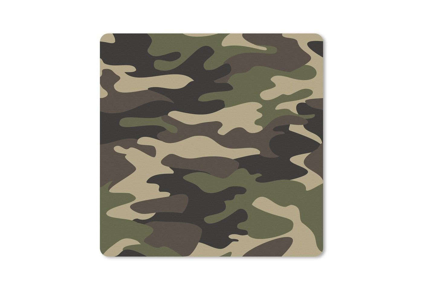 MuchoWow Mauspad Camouflage-Muster mit militärischen Farben (1-St), Schreibtischunterlage, Gaming Deko PC, 40x40 cm von MuchoWow