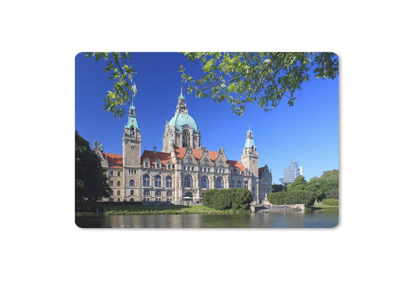 MuchoWow Mauspad Das neue Rathaus Hannover (1-St), Mouse pad, Gaming Deko, PC Zubehör, 27x18 cm von MuchoWow