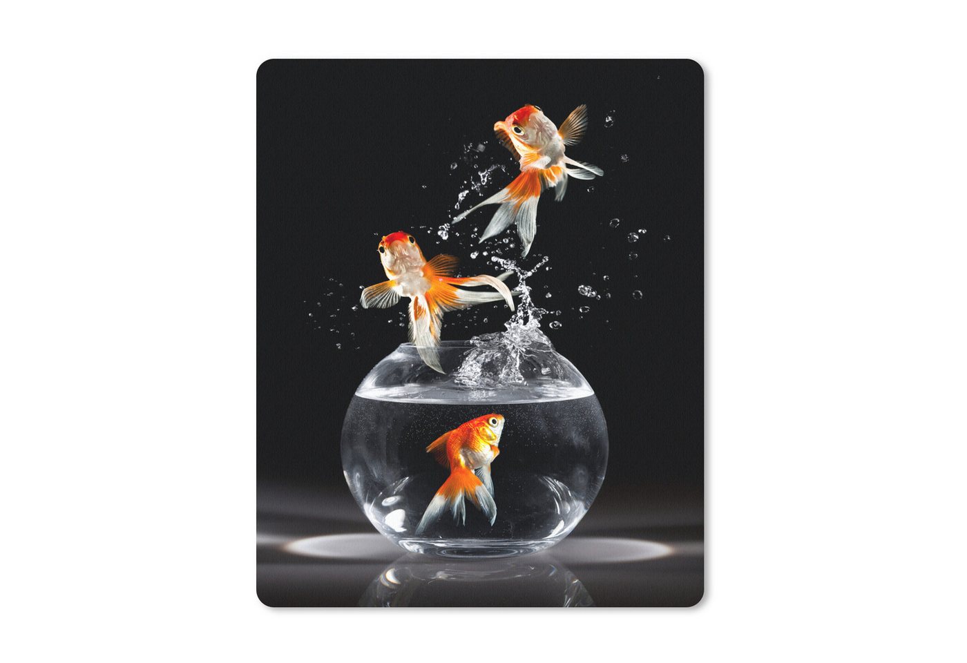 MuchoWow Mauspad Goldfische springen aus dem Wasser (1-St), Gaming, Mousepad, Büro, Mausunterlage, 19x23 cm von MuchoWow