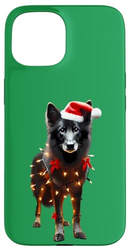 Hülle für iPhone 15 Mudi Dog Weihnachtsmannmütze Weihnachtsbeleuchtung Besitzer Mama Papa Liebhaber Xmas von Mudi Dog Christmas Products