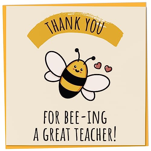 Dankeskarte für Lehrer, Ende des Jahres Abschiedskarte, Thank You For Bee-ing A Great Teacher, Lehrer Dankeskarte, Ende des Jahres, beste Lehrerkarte, Dankeschön Kindergarten von Mug Monster