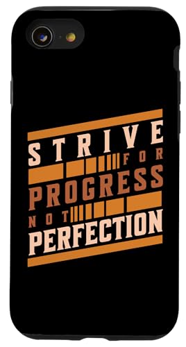 Hülle für iPhone SE (2020) / 7 / 8 Strive for Progress Not Perfection | Motivierende Geschenkideen von Mugambo Streetwear Fashion Design for Gift Ideas