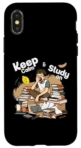 Hülle für iPhone X/XS Keep Calm and Study On | Motivierende Streetwear-Geschenkidee von Mugambo Streetwear Fashion Design for Gift Ideas