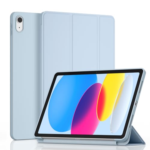 Case voor iPad 10 (10.9 inch 2022, 10e generatie) Slim Stand Hard Back Shell Beschermhoes met Auto Wake/Sleep voor iPad 10 Cover (A2696 A2757 A2777 A3162) von Mugust