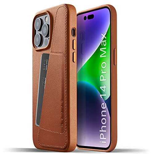 Mujjo Lederhülle für iPhone 14 Pro Max | Schutzhülle mit Kartenhalter, Lederhülle für iPhone 14 Pro Max, Handyhülle für iPhone 14 Pro Max, Brieftasche für iPhone 14 Pro Max von Mujjo