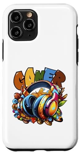 Zocker Gaming Kopfhörer Zocken Spielkonsole Gamer Hülle für iPhone 11 Pro von Multiplayer Gamershirt Geschenk Geschenkidee