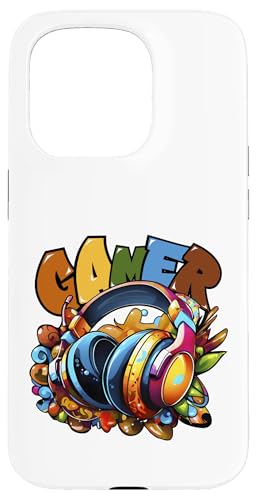 Zocker Gaming Kopfhörer Zocken Spielkonsole Gamer Hülle für iPhone 15 Pro von Multiplayer Gamershirt Geschenk Geschenkidee