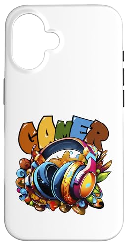 Zocker Gaming Kopfhörer Zocken Spielkonsole Gamer Hülle für iPhone 16 von Multiplayer Gamershirt Geschenk Geschenkidee