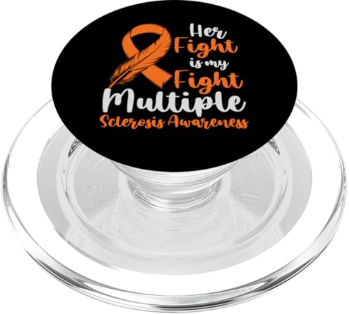 MS Multiple Sklerose Awareness Orange Ribbon PopSockets PopGrip für MagSafe von Multiple Sclerosis Warrior Ms Awareness Shirts