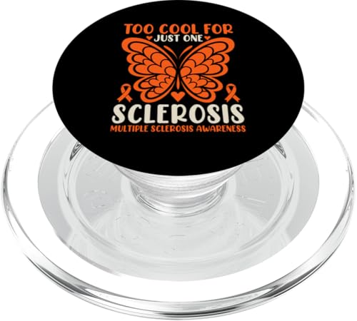 MS Multiple Sklerose Awareness Orange Ribbon PopSockets PopGrip für MagSafe von Multiple Sclerosis Warrior Ms Awareness Shirts