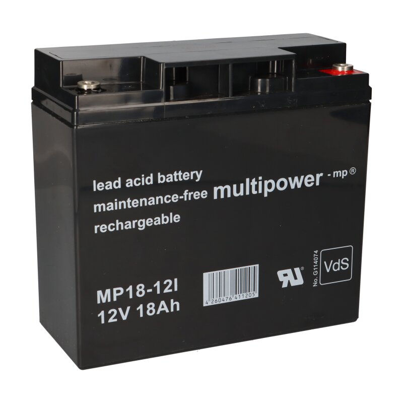 Multipower Blei-Akku MP18-12I Pb 12V 18Ah VdS, M5 von Multipower