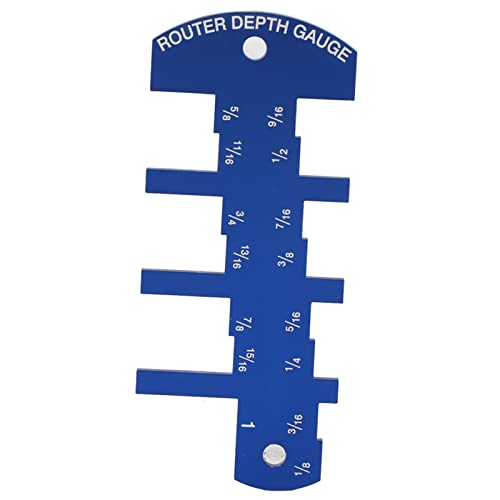 Tischkreissägen-Tiefenhöhenmesser, Oberfräsen-Tiefenmesser-Messwerkzeug, robuste Aluminiumlegierung, gravierte Markierung, leicht lesbar, für die Holzbearbeitung, mit guter von Multizenic