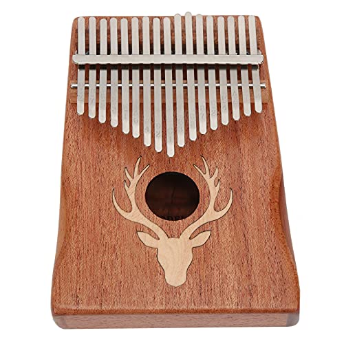 17-Tasten-Kalimba, Finger-Kalimba, 17-Tasten-Kalimba, 17-Tasten-Daumenklavier, Mahagoni, Tragbares Mini-Instrument für Kinder, Erwachsene und Anfänger (Dream Elch-Ahorn-Modell) von Mumusuki