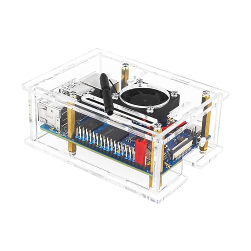 Mumuve Transparente Gehäuseabdeckung Für OrangePi 3B Gehäuse Acrylgehäuse Durchsichtige Box Mit Lüfter Einfache Installation Transparentes Acrylgehäuse Für OrangePi 3B Perfekt Für Klare Kühlkörper von Mumuve