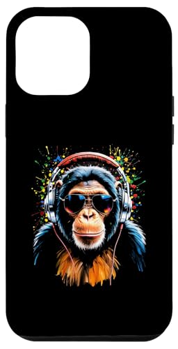 Hülle für iPhone 13 Pro Max Music Monkey Kopfhörer Lustig von Music Apparel