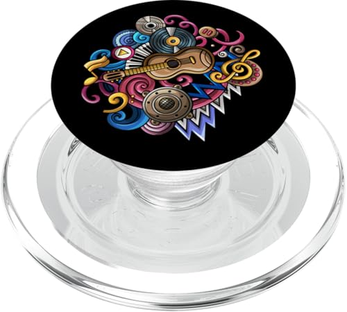 Musiknoten Musiknoten Musiker Gitarre PopSockets PopGrip für MagSafe von Music Designs and Musical Instruments Gifts