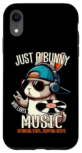 Hülle für iPhone XR DJ Bunny Pop Music Rabbit Vinyl Plattenspieler von Music Hare Sound Mixing Bunnies Musician