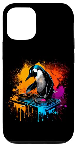 Hülle für iPhone 12/12 Pro Pinguin DJ Plattenspieler von Music Lover Penguin DJ Turntables Party Fun