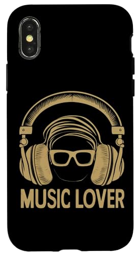 Hülle für iPhone X/XS Music Lover Producer DJ Funny Retro Kopfhörer von Music Lover Producer