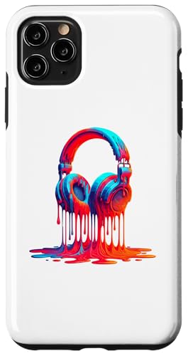 Hülle für iPhone 11 Pro Max Dripping Paint Kopfhörer Musik Singen Sänger Lied von Music Songs Song Lover Gifts