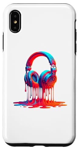 Hülle für iPhone XS Max Dripping Paint Kopfhörer Musik Singen Sänger Lied von Music Songs Song Lover Gifts