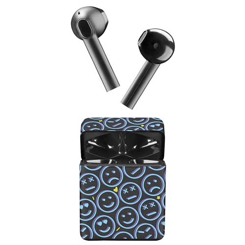 Music Sound - Showy - TWS Bluetooth-Kapsel-Ohrhörer, mit Ladeetui in verschiedenen Designs - Spielzeit 15 Stunden - Bedienelemente an den Ohrhörern zum Verwalten von Musik und Anrufen - Smile Fantasy von Music Sound