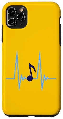 Hülle für iPhone 11 Pro Max Musiknoten Musik Pulsfrequenz Herzschlag Cool EKG Line von Music Sounds Listening Melody Beats Vibes Lover