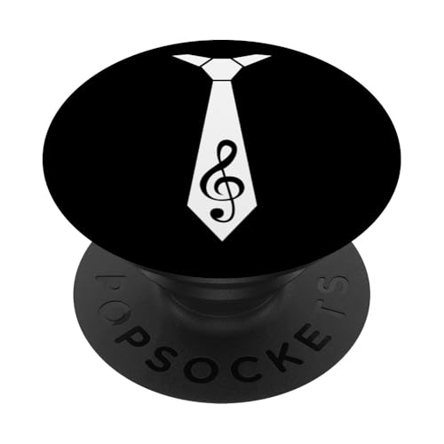 Musik-Spaß-Liebhaber-Kleid, Krawattenanzug, cooles Notensymbol PopSockets Klebender PopGrip von Music Sounds Listening Melody Beats Vibes Lover