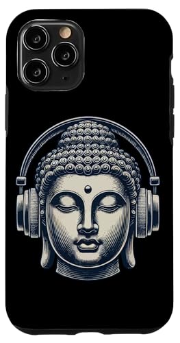 Hülle für iPhone 11 Pro Buddha Mit Kopfhörern Musik Streetwear Outfit von Music Streetwear Funny Outfit Designs